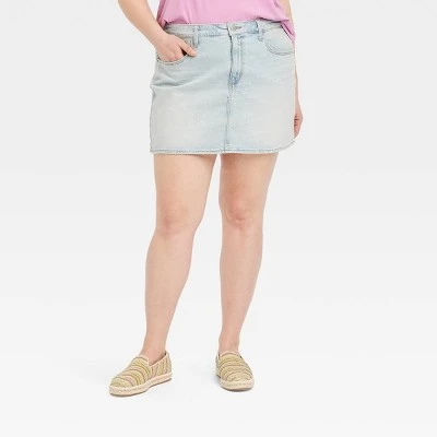 Women's Denim Mini Skirt - Universal Thread™ Light Wash 15 Women's Denim Mini Skirt - Universal Thread™ Light Wash - Image 13