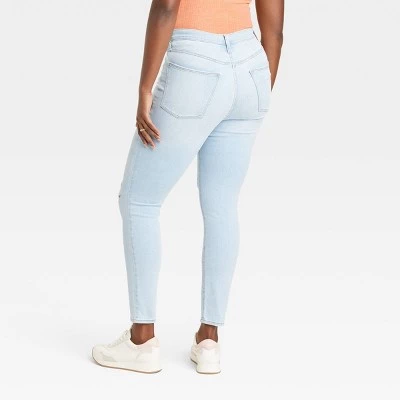 Women's High-Rise Skinny Jeans - Universal Thread™ Light Blue 6 Women's High-Rise Skinny Jeans - Universal Thread™ Light Blue - Image 4